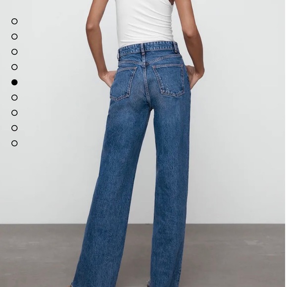 ZARA WIDE LEG HIGH WAIST JEANS - Picture 2 of 9
